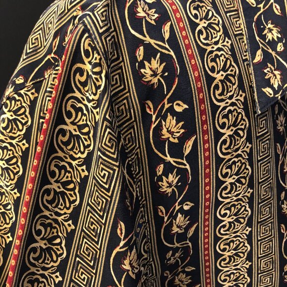 Elegant Liz Claiborne Button Down Silk Shirt: Size 10 - Picture 8 of 15